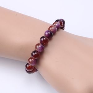 Purple & Red Opal Chakra Stone Beaded Bracelet